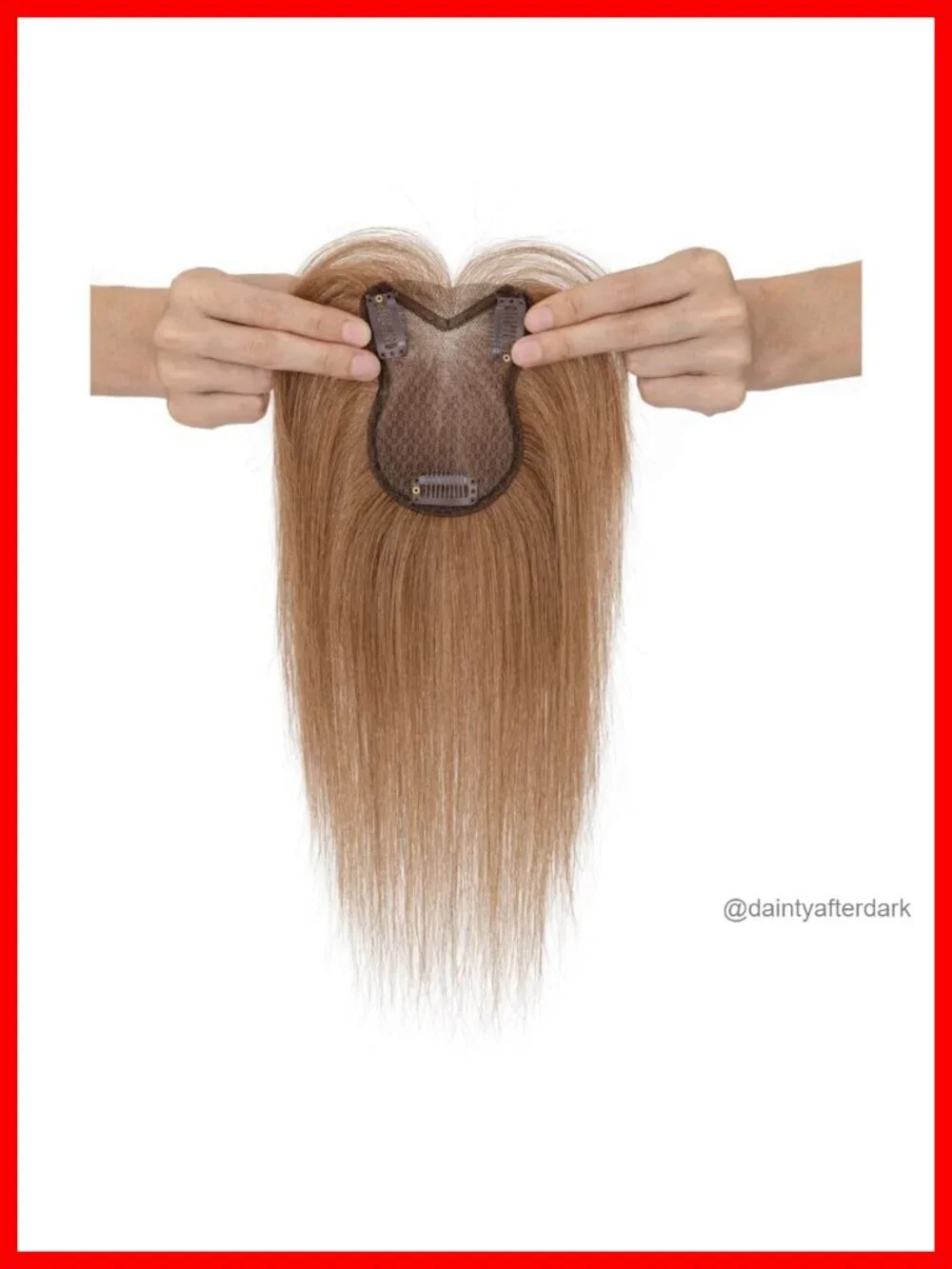 Human Hair Topper for Women, 3D Cover Clip in Bangs with Wispy Bangs, 11 inch